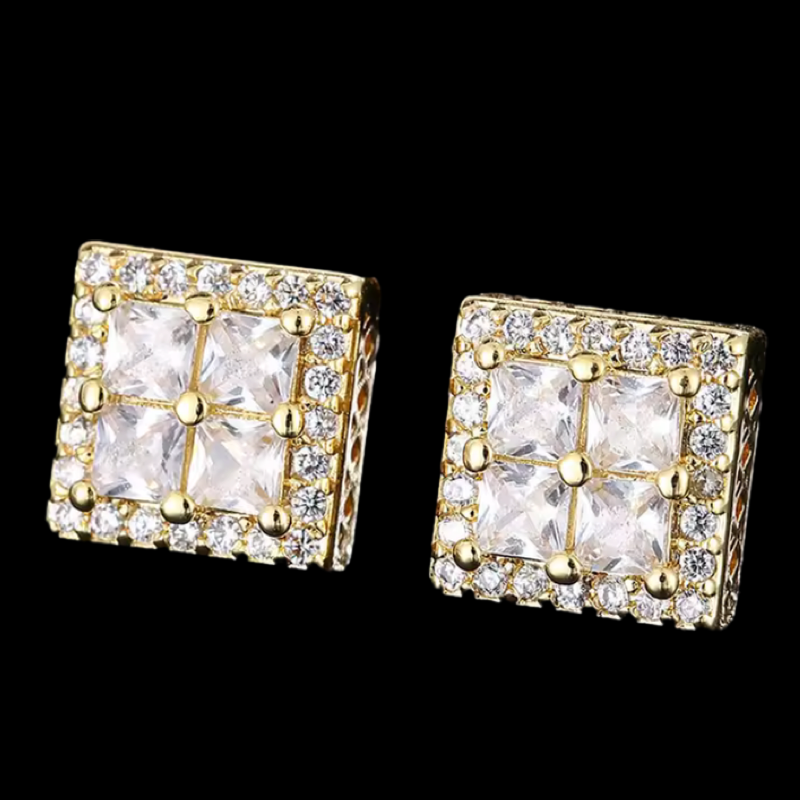 Gold butterfly earrings