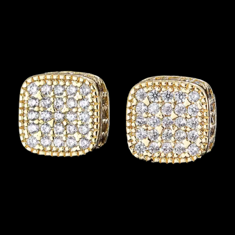 Gold Square earrings