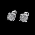 Diamond halo earrings