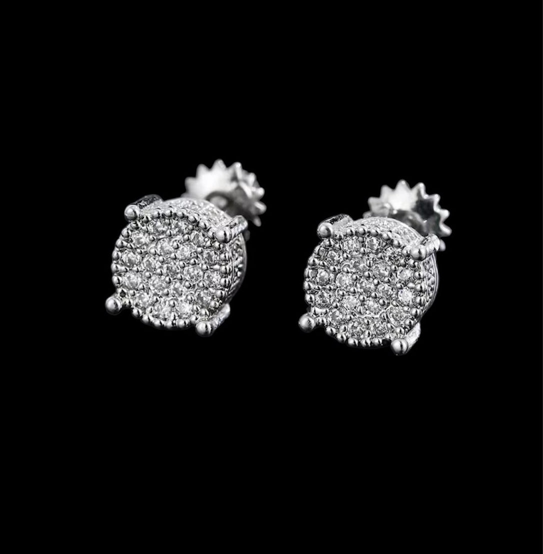 Diamond halo earrings