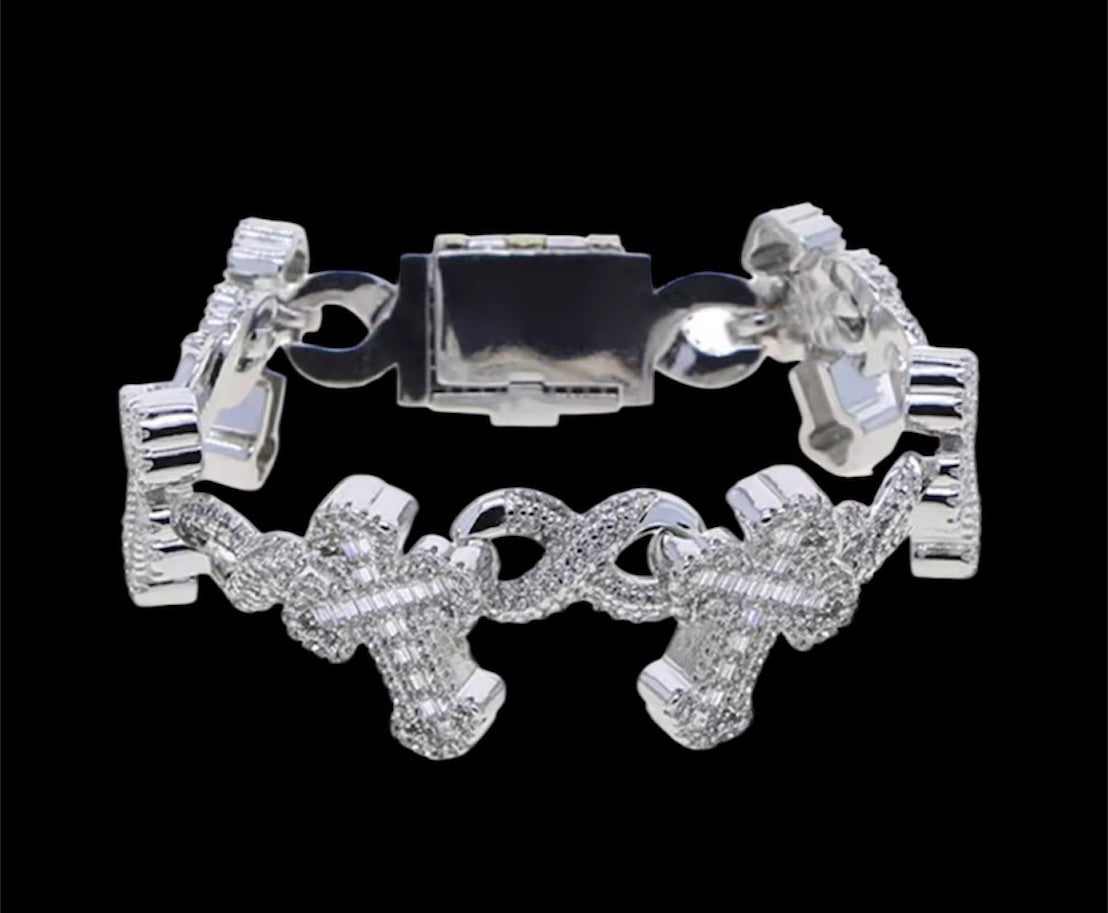 Infinity Cross Bracelet (Silver)