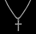Tennis chain cross( VVS slim)
